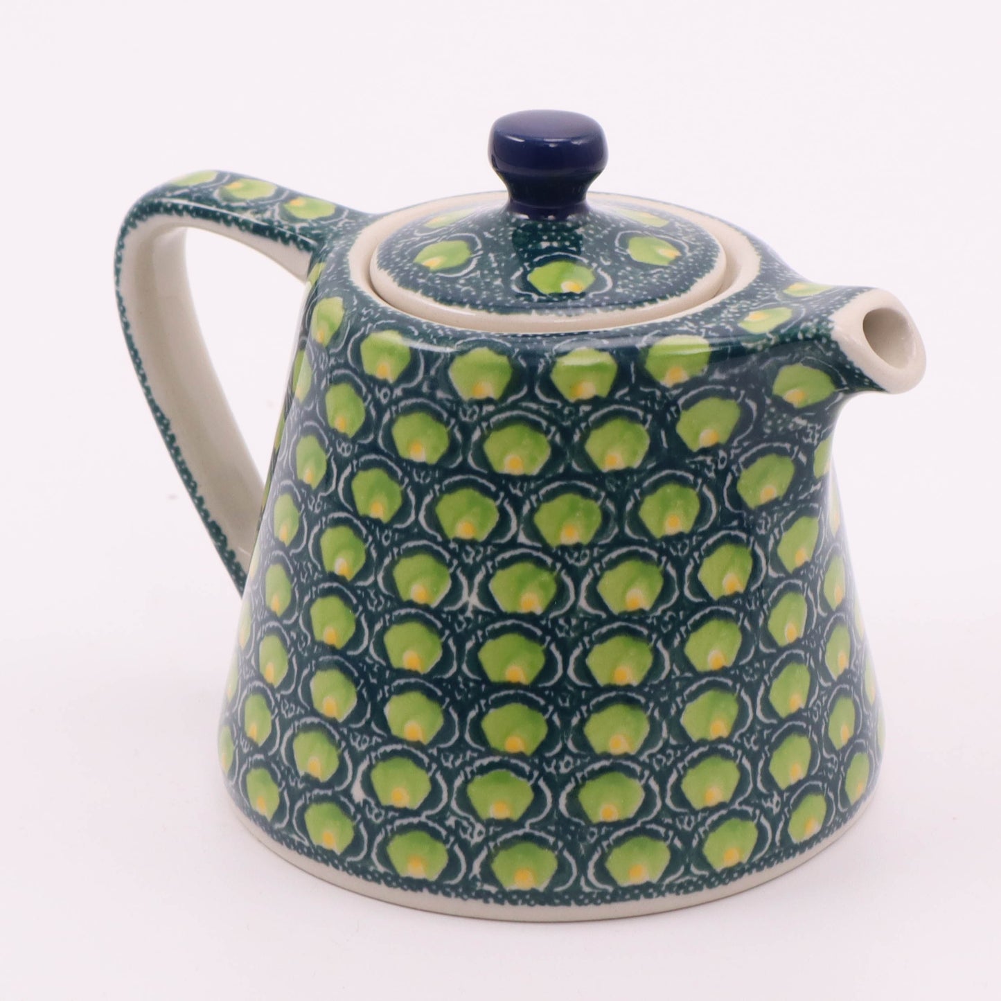 8oz Modern Teapot. Pattern: Limelight