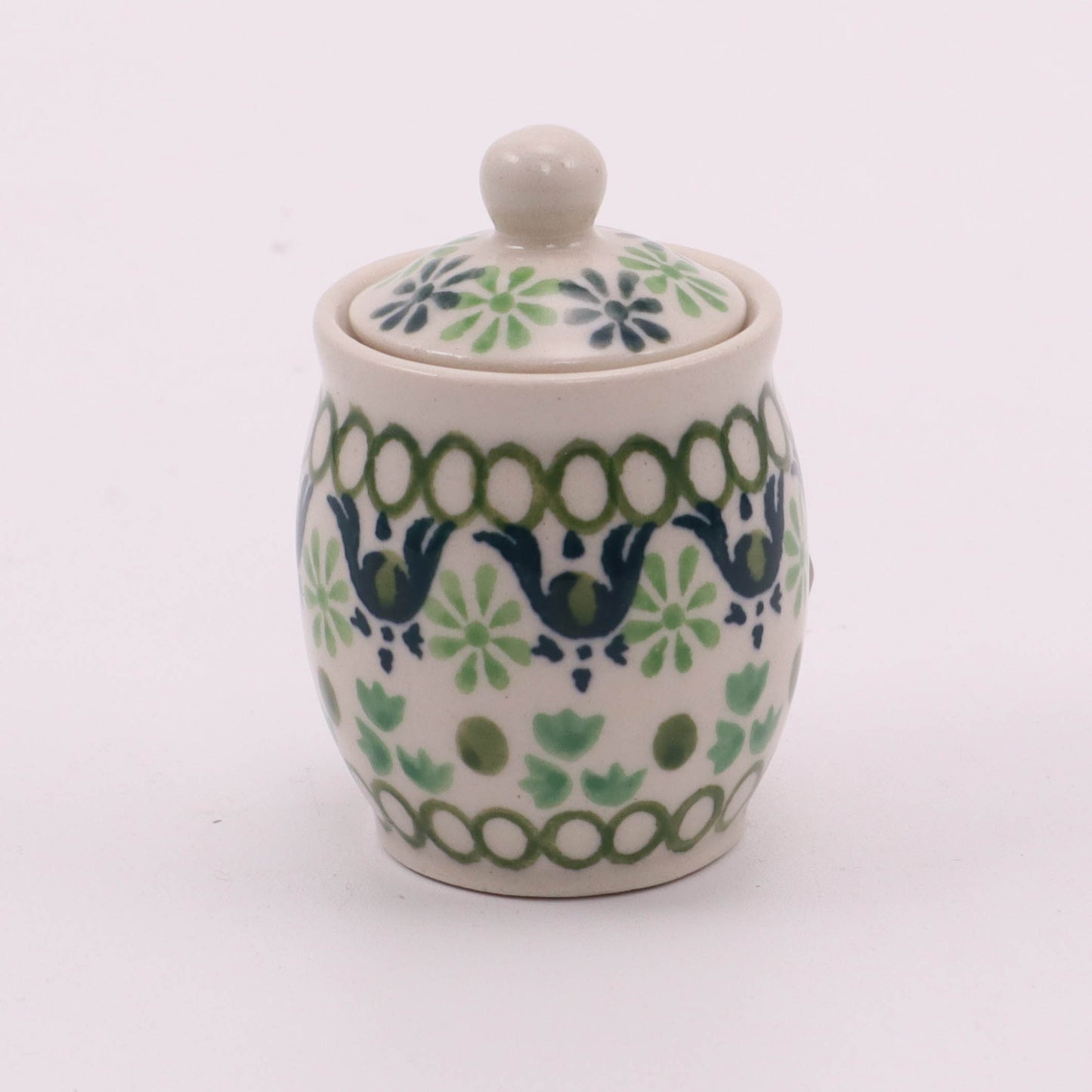 1.5" Mini Container. Pattern: Mint Julep
