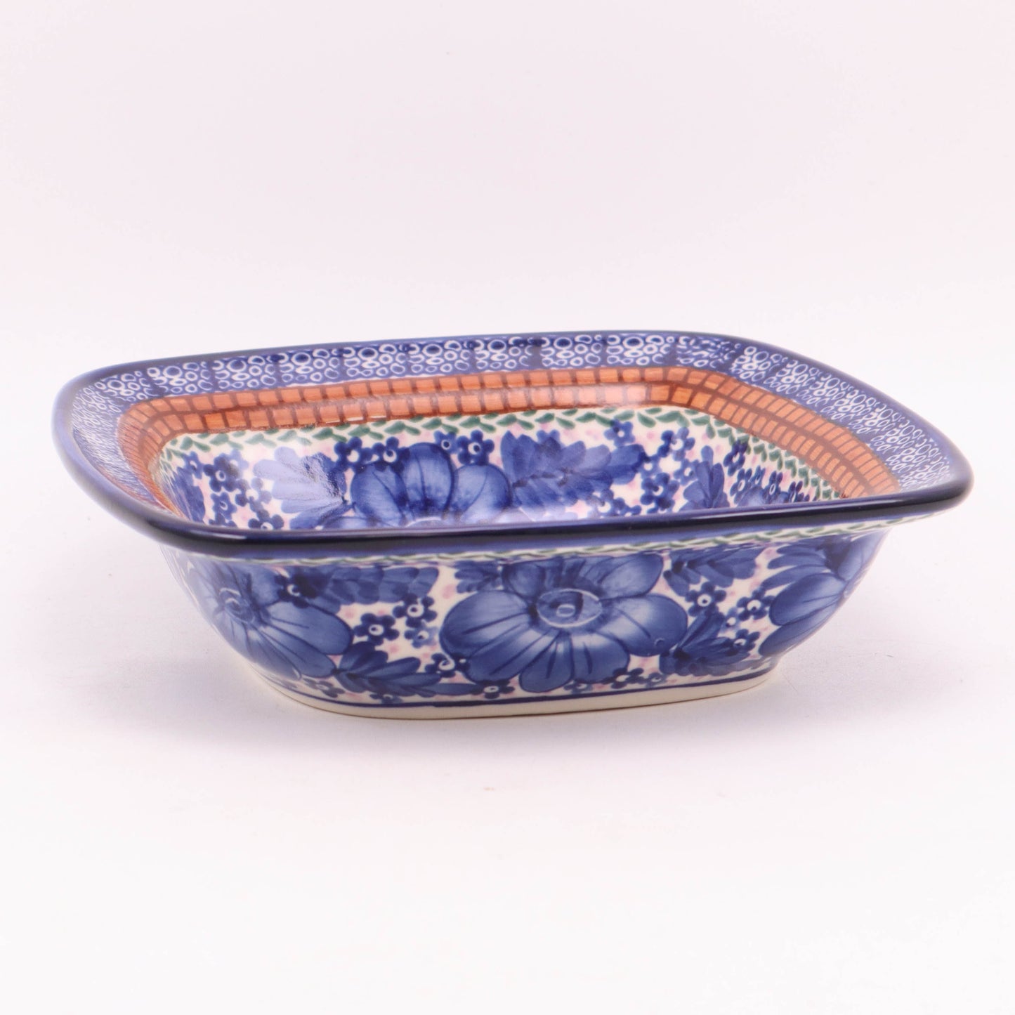 7" Square Bowl with Lip. Pattern: A18B