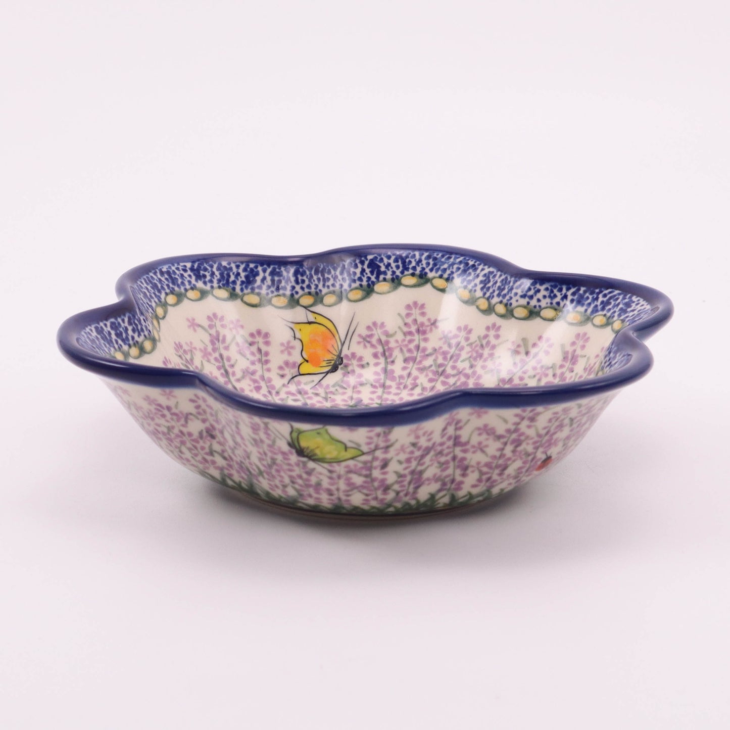 7.5"x2" Flower Bowl. Pattern: Lavender Fields