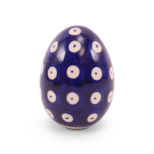 2"x2.5" Egg Figurine. Pattern: Owl Eye