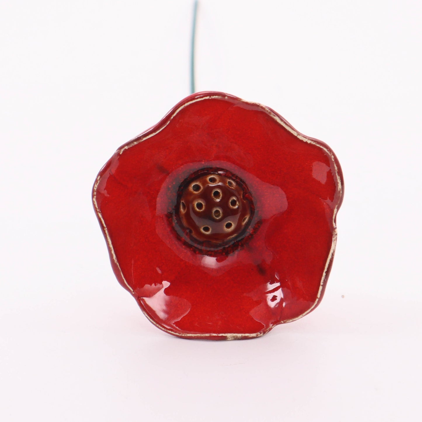 Large Poppy Flower Pattern: Red