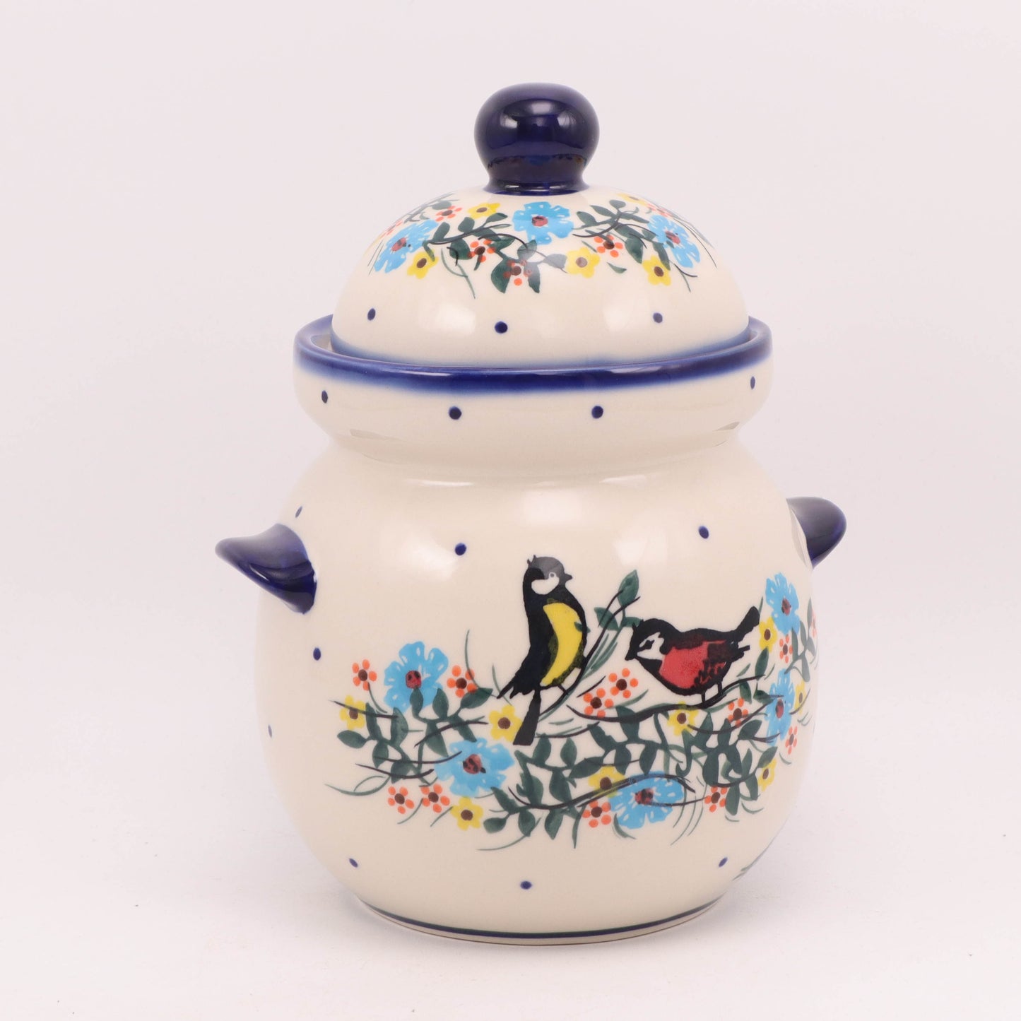 1.3L Canister with Lid. Pattern: Assorted Flowers