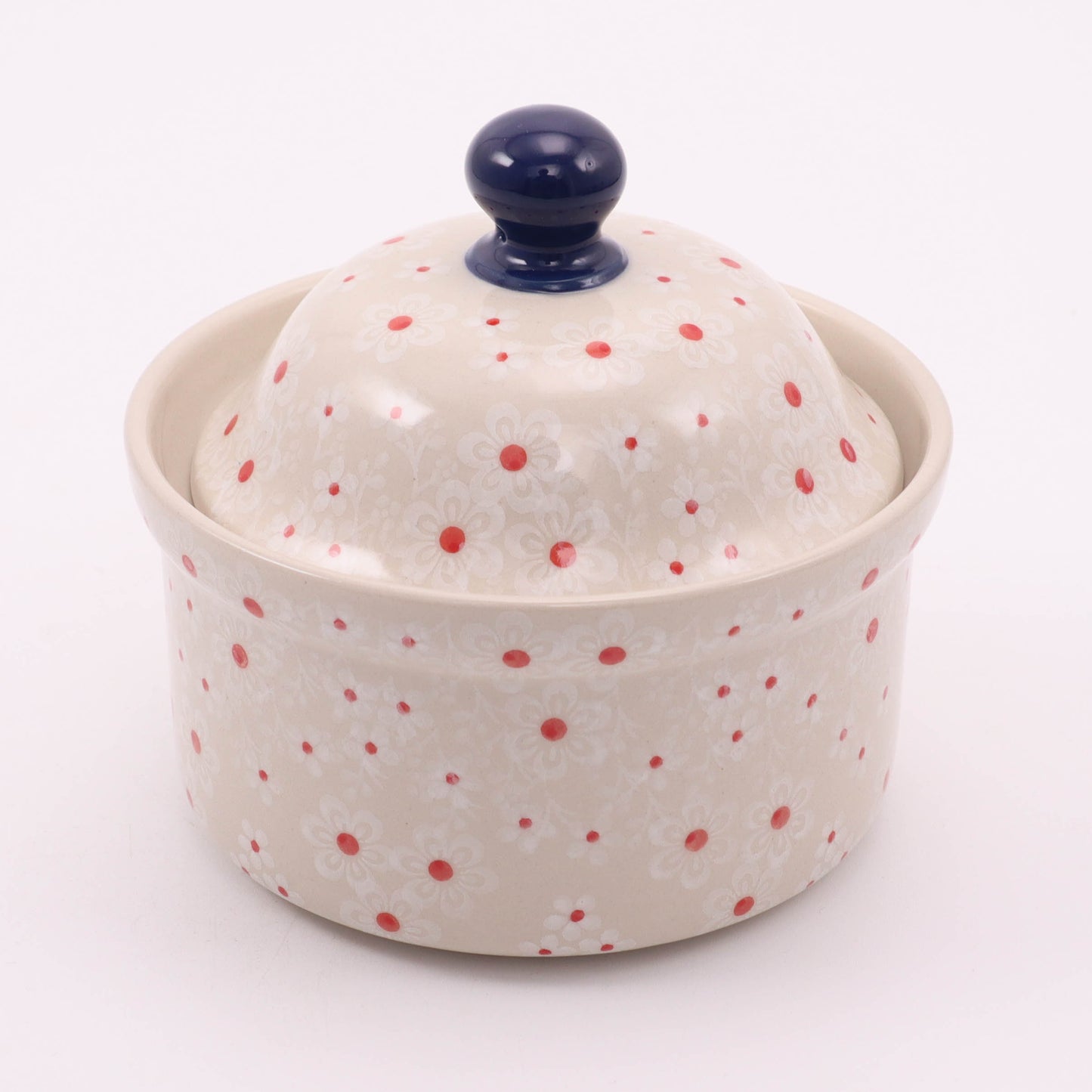 4"x5" Round Covered Dish. Pattern: Sugar and Spice