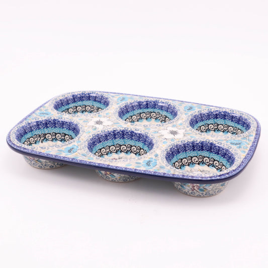 11"x8" Muffin Baker.Pattern: Serenity