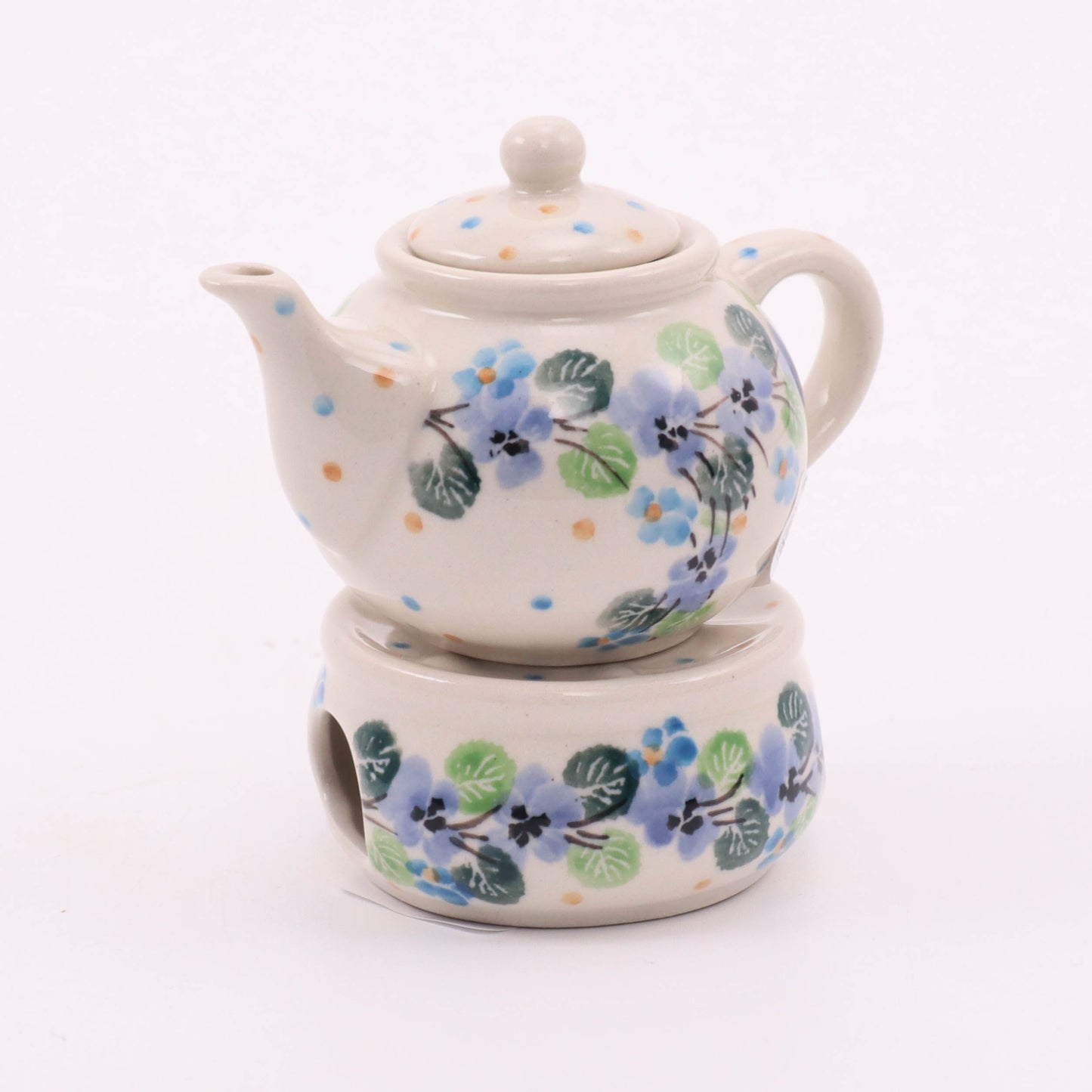 4" Mini Teapot and Warmer. Pattern: Classic Blooms