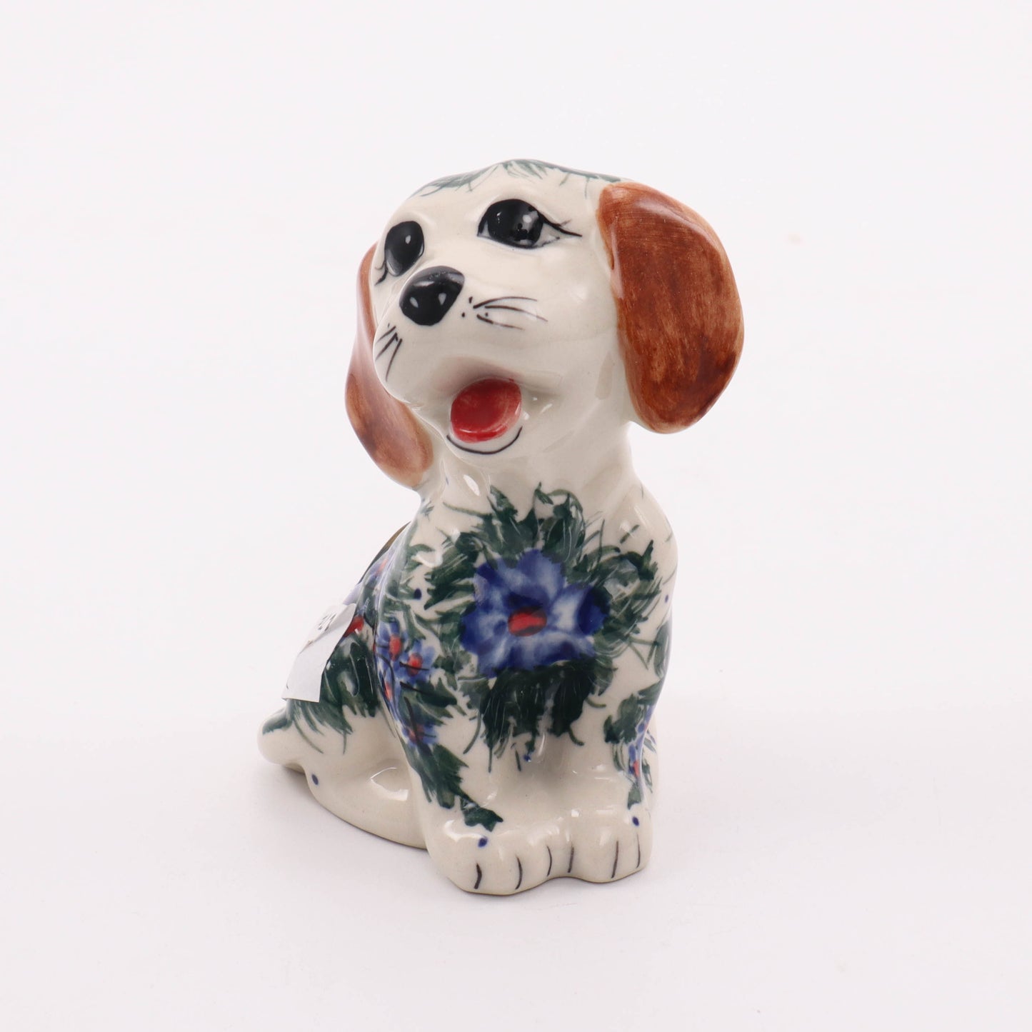 2"x3" Puppy Figurine. Pattern: Brite Bouquet
