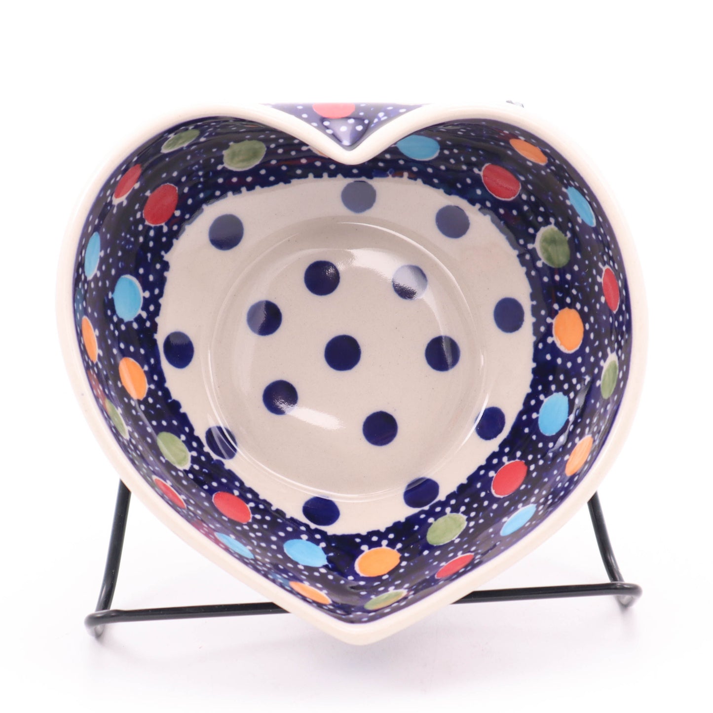 5"x6" Heart Bowl. Pattern: Gumball