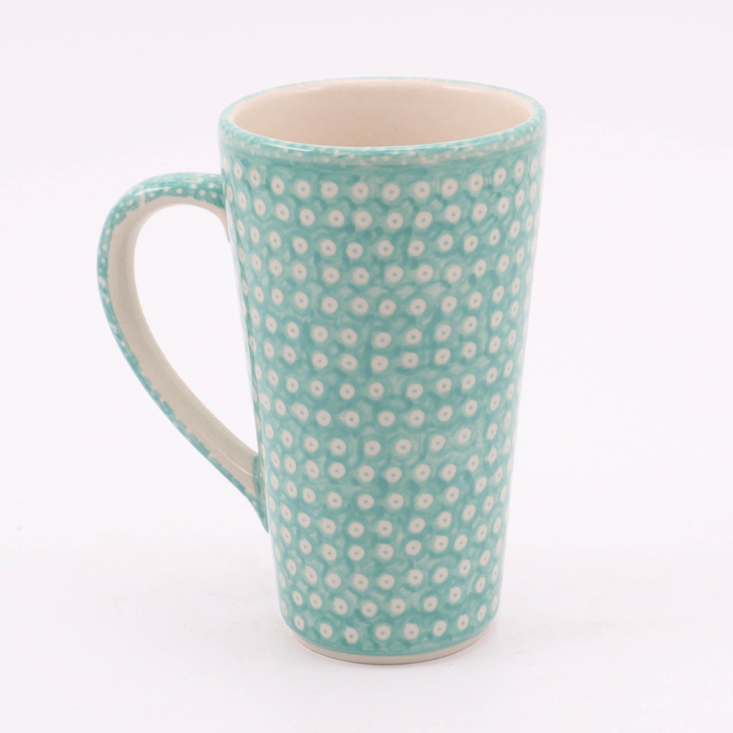 12oz Latte Mug. Pattern: Mint