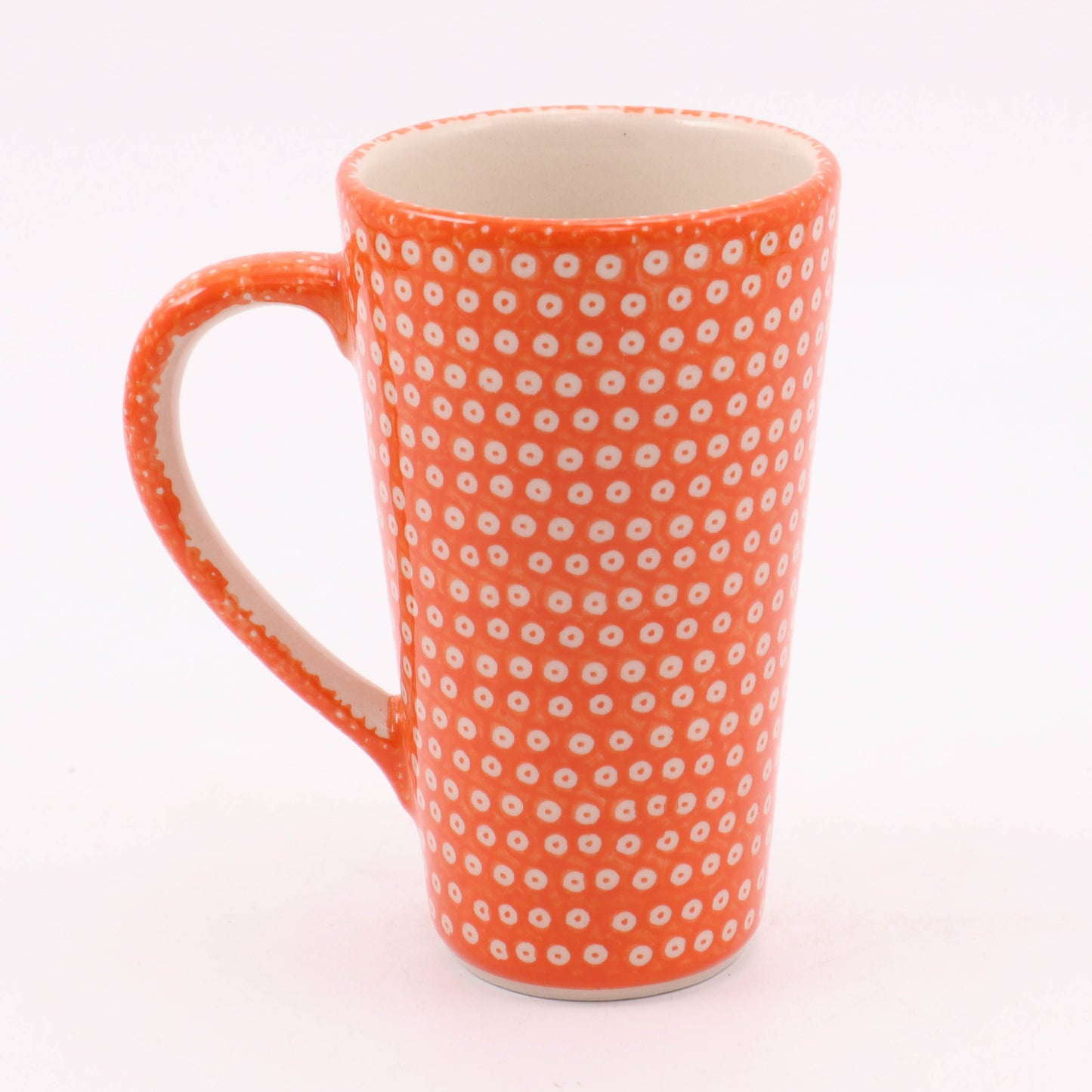 12oz Latte Mug. Pattern: Tangerine