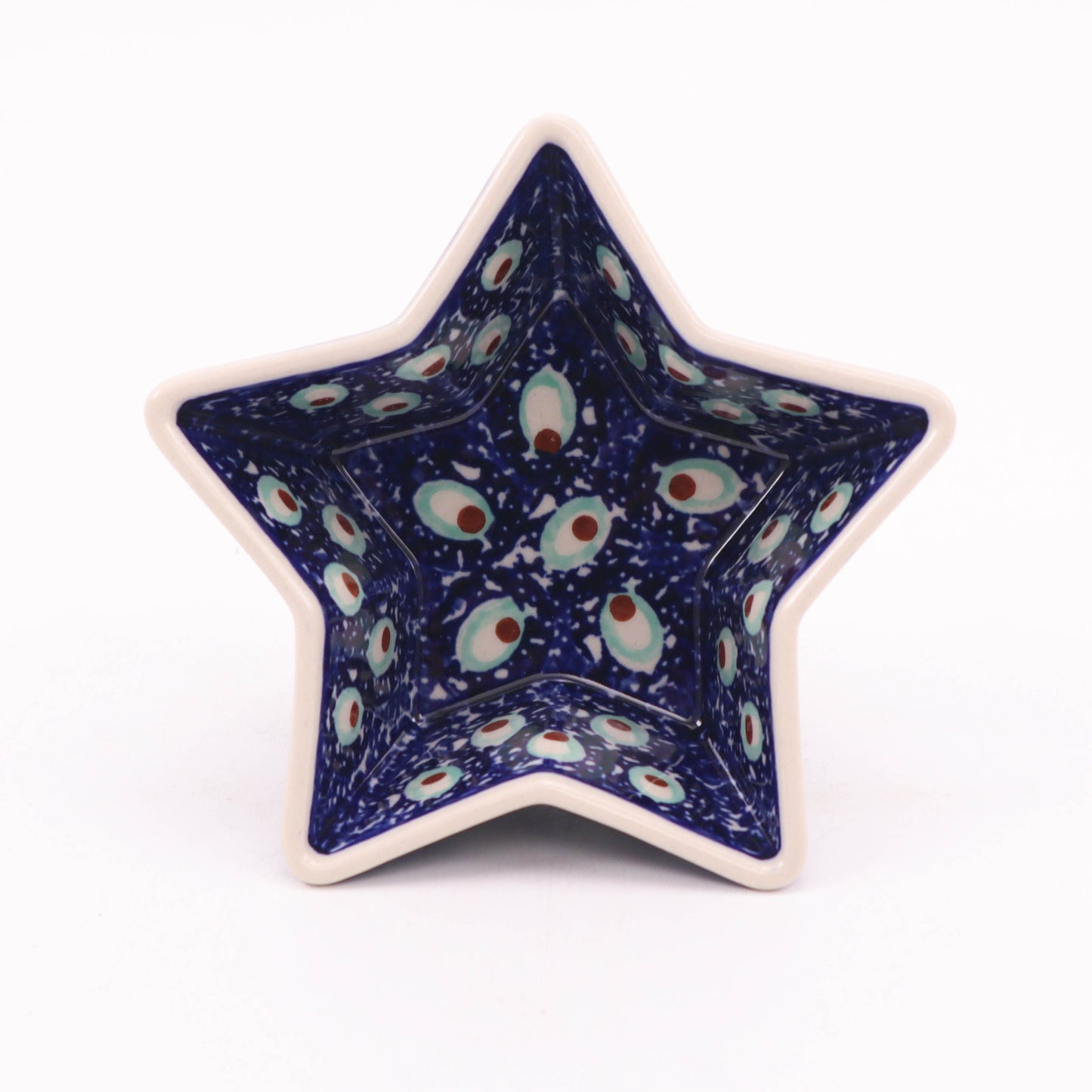 4.5" Small Star Bowl. Pattern: Playful Peacock