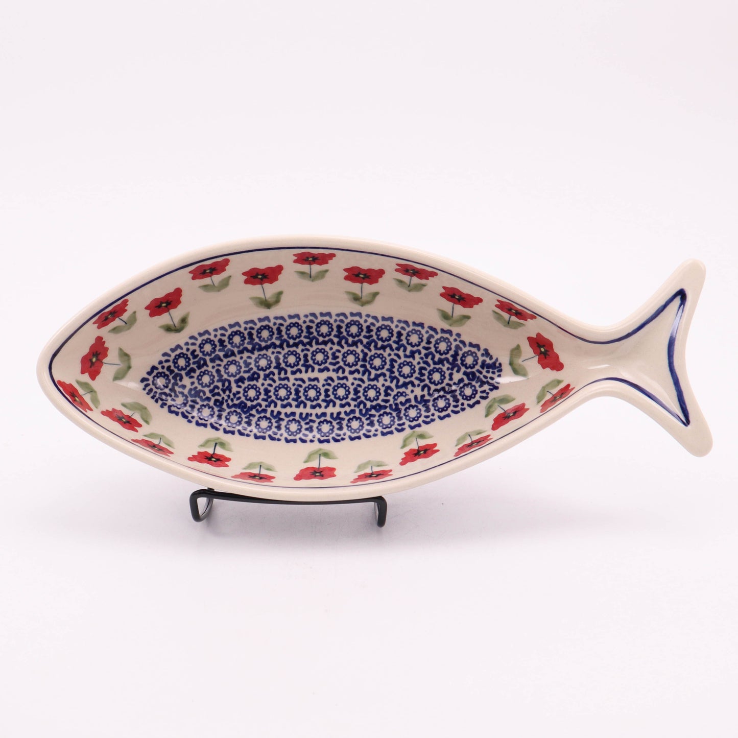 12"x5" Fish Bowl. Pattern: Perky Poppy