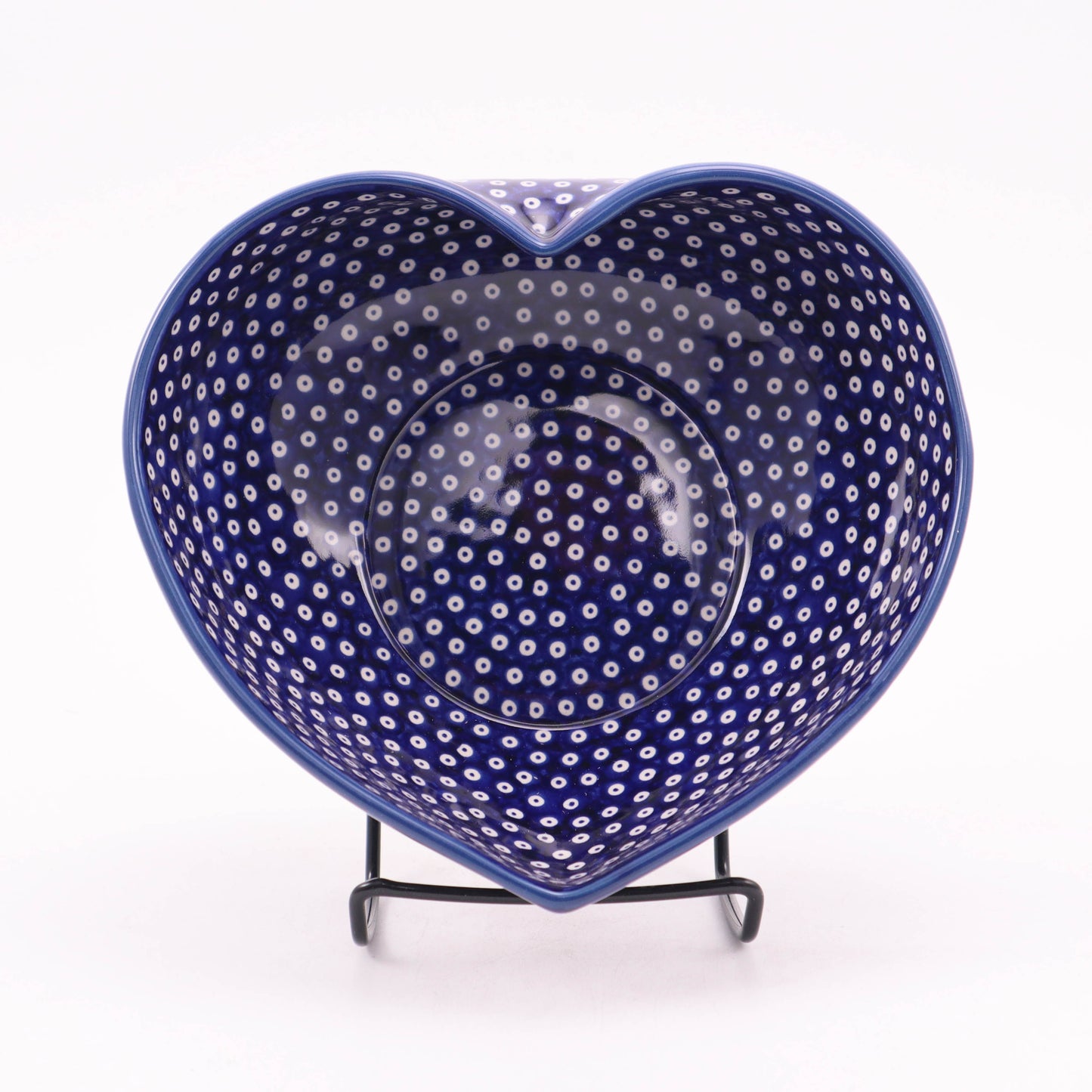 7"x6.5" Heart Bowl. Pattern: Owl Eye