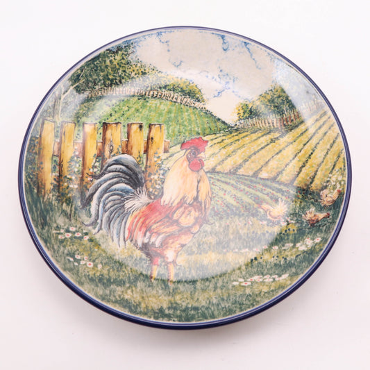 10.5" LE Plate. Pattern: Rooster Fields