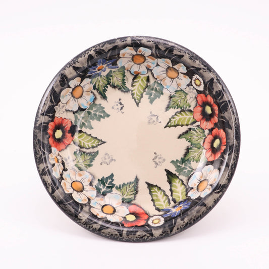 9" Deep Plate 2Q. Pattern: Midnight Poppy