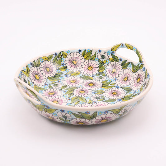 11" Round Bowl with Handles .Pattern: A48