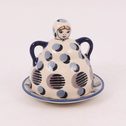 3" Mini Cheese Lady. Pattern: Arcade