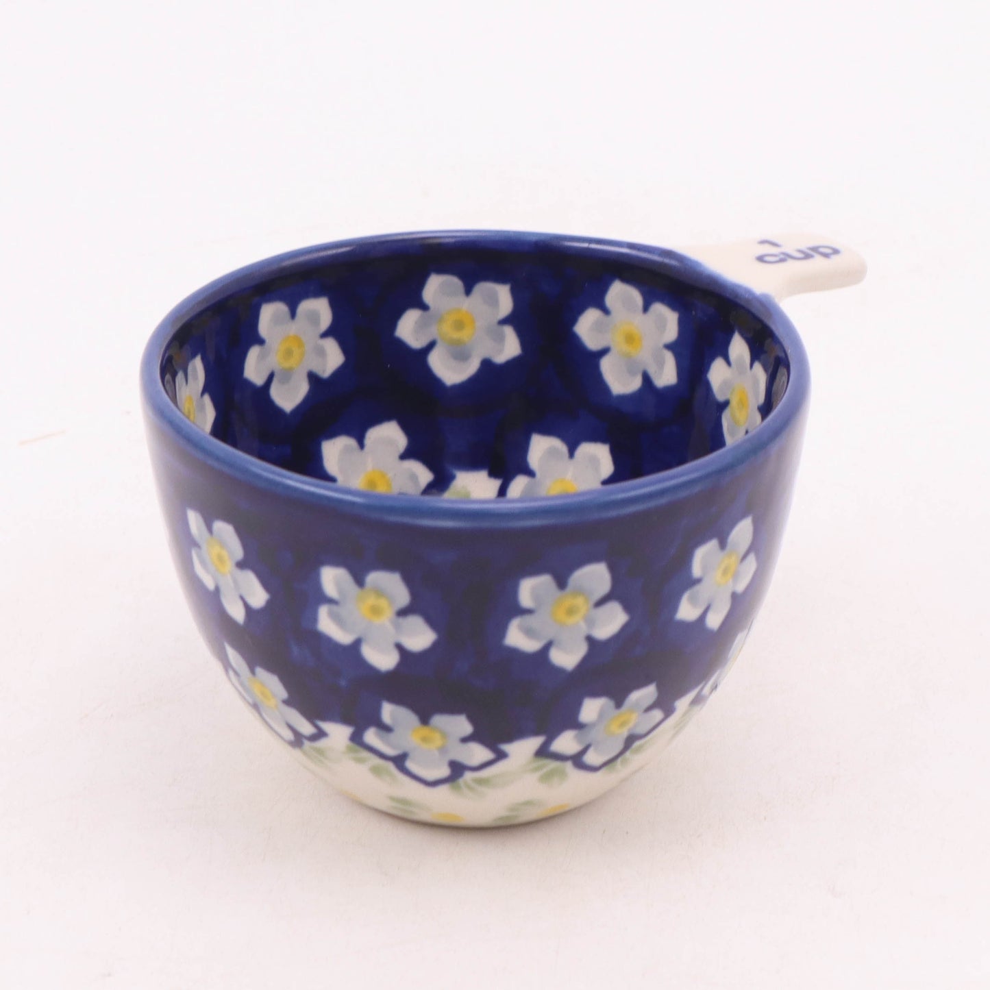 1 Cup Measuring Cup. Pattern: Forget Me Not