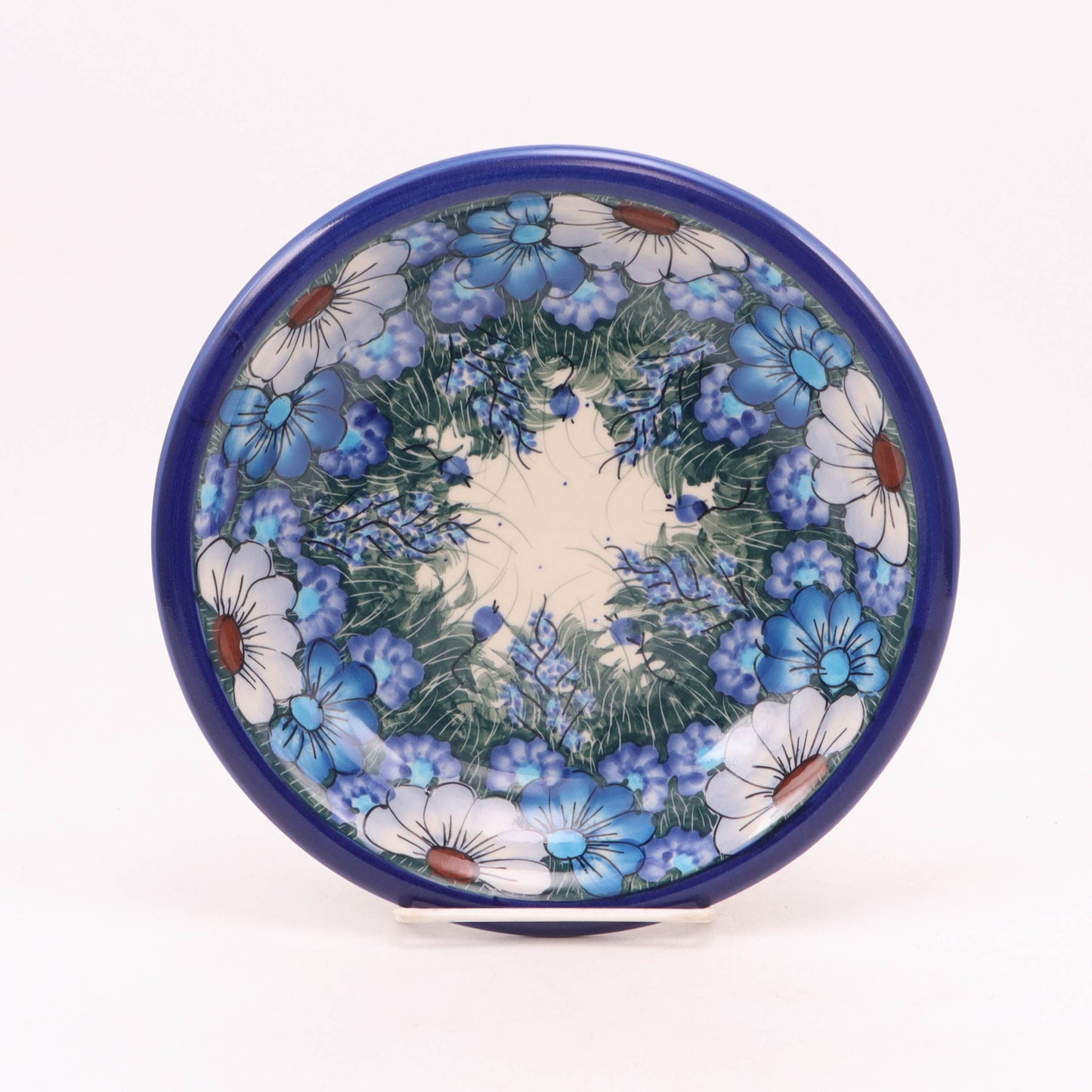 9" Deep Plate. Pattern: Cool Blues