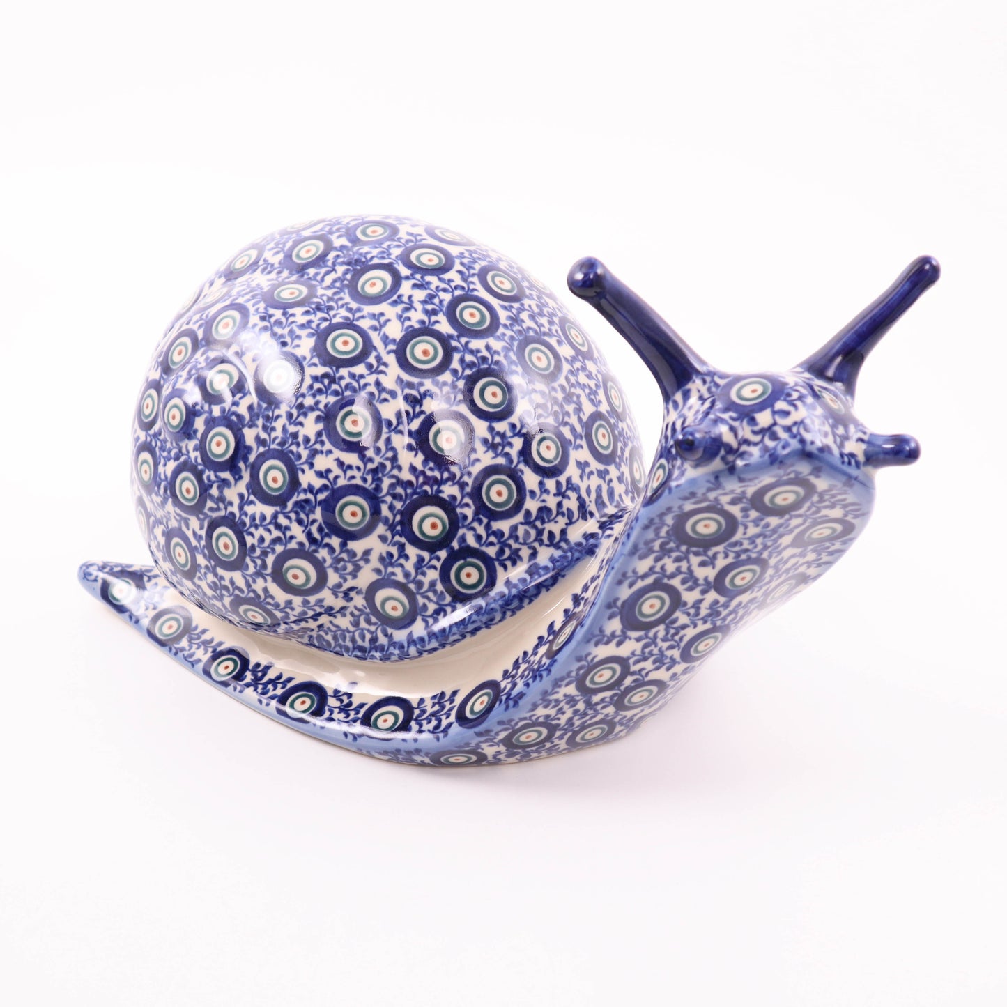 14"x7"x7" Snail Figurine .Pattern: Frilly Peacock