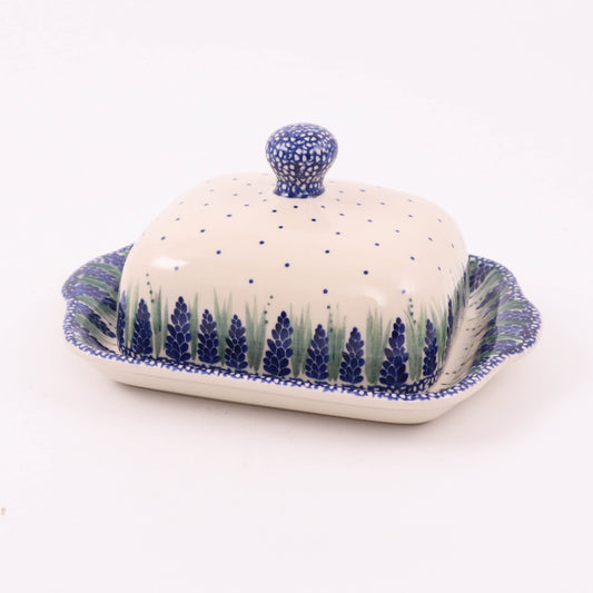 7.5"x5.5" Butter Dish .Pattern: Lavender