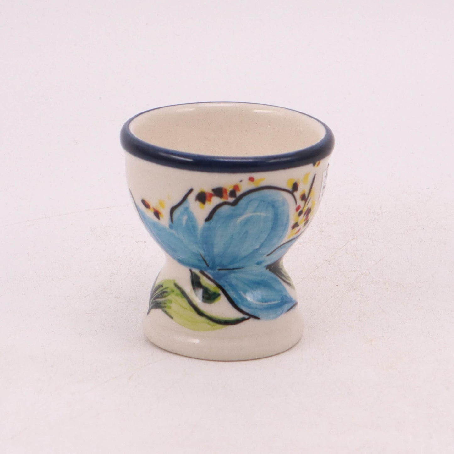 2"x2" Egg Cup. Pattern: Blue Lily