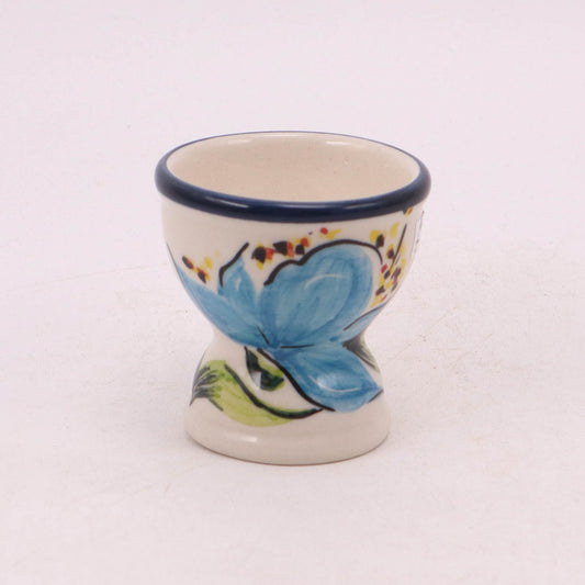 2"x2" Egg Cup. Pattern: Blue Lily