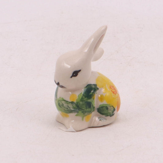 1.5" Sitting Bunny Figurine. Pattern: Sunny Day
