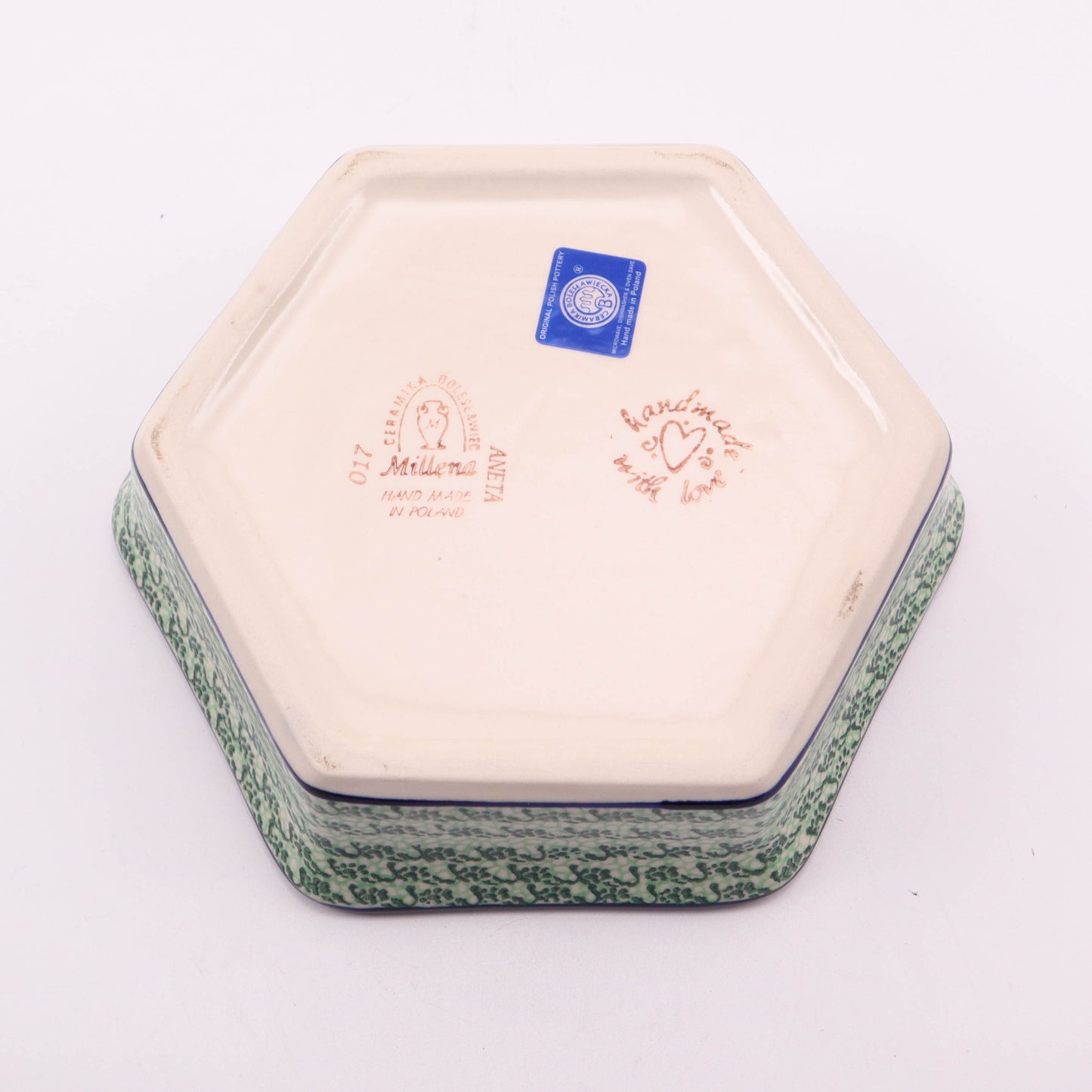 9" Hexagonal Flower Pot .Pattern: 0170