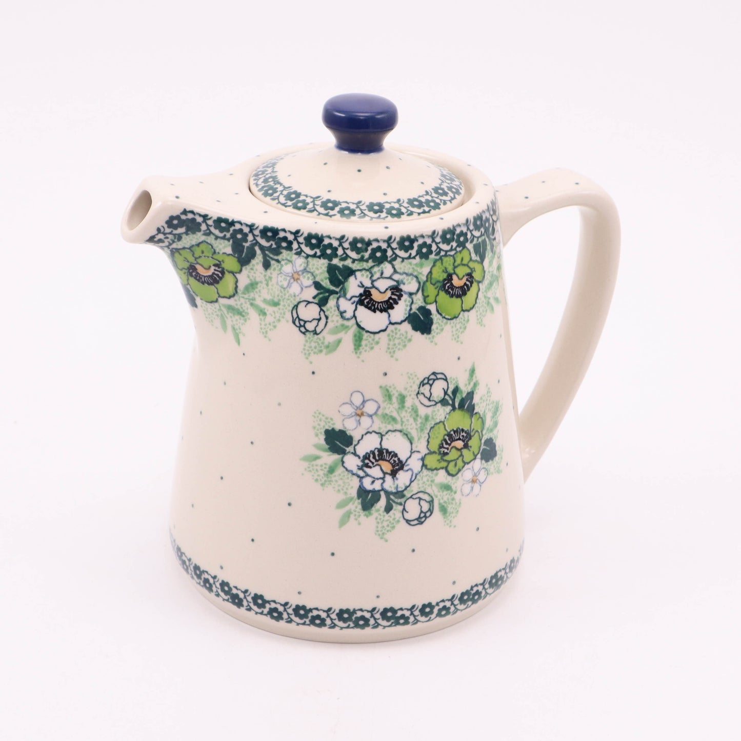 34oz Modern Teapot. Pattern: Irish Spring