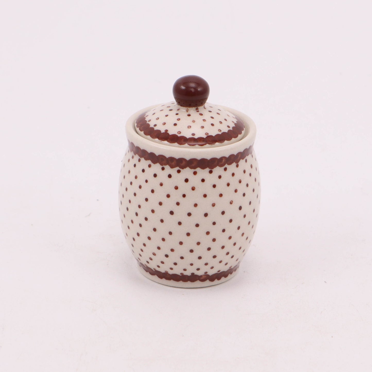 1.5" Mini Container. Pattern: Gingerbread