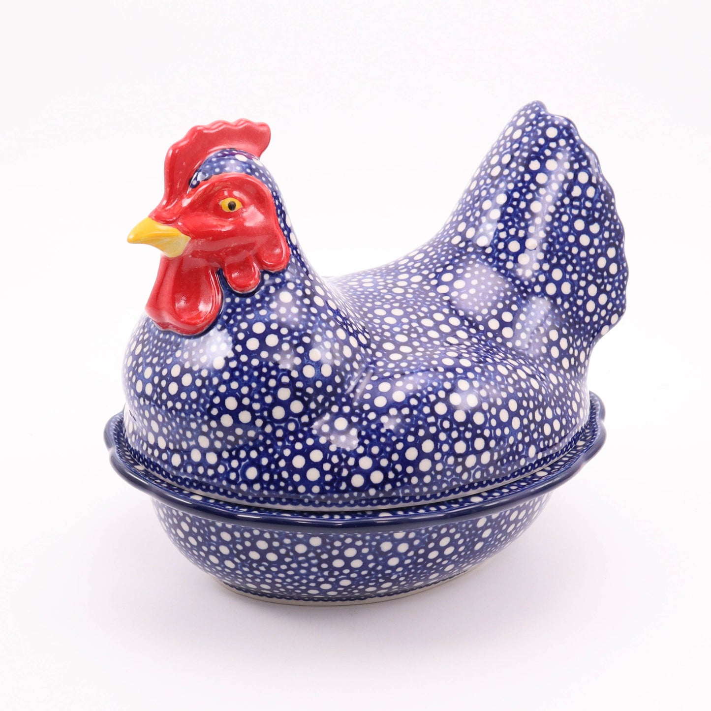 9"x8"x8" Hen Container. Pattern: Rip Tide