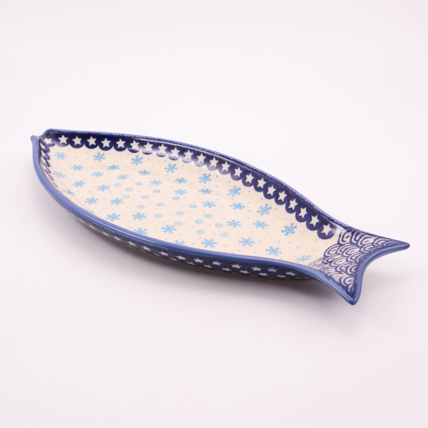 15"x7" Fish Platter. Pattern: Frosted Flakes