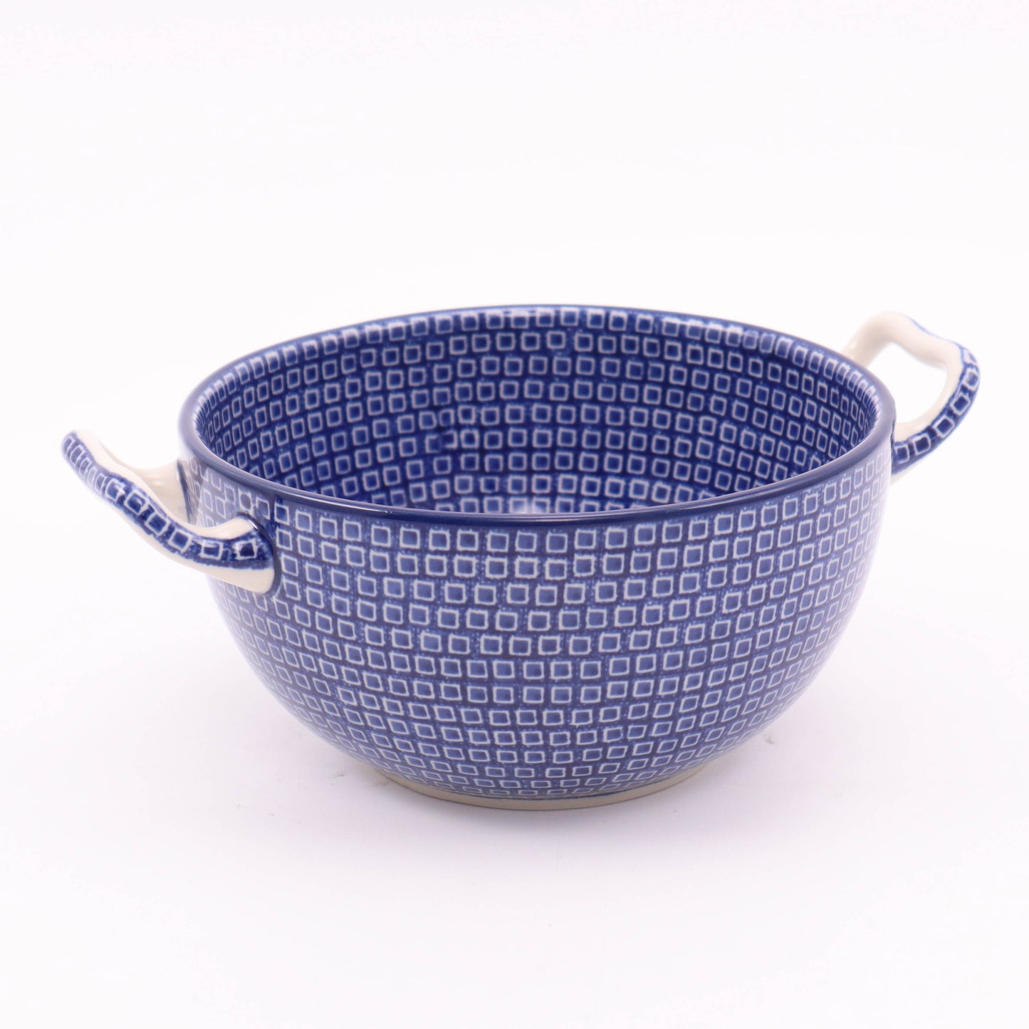 6.5" Fondue Bowl. Pattern: Blue Tiles