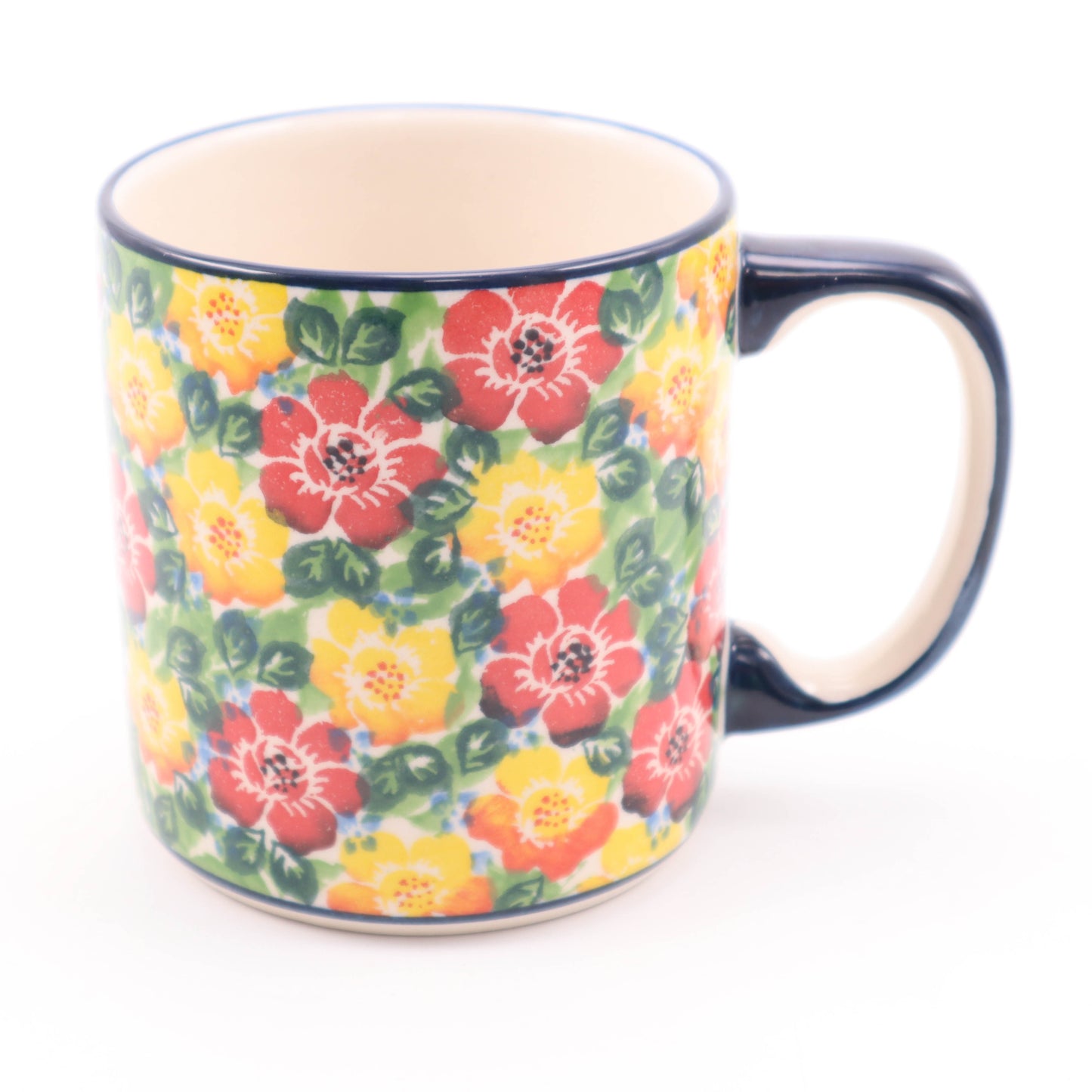 10oz Straight Mug. Pattern: Cheerful Bouquet