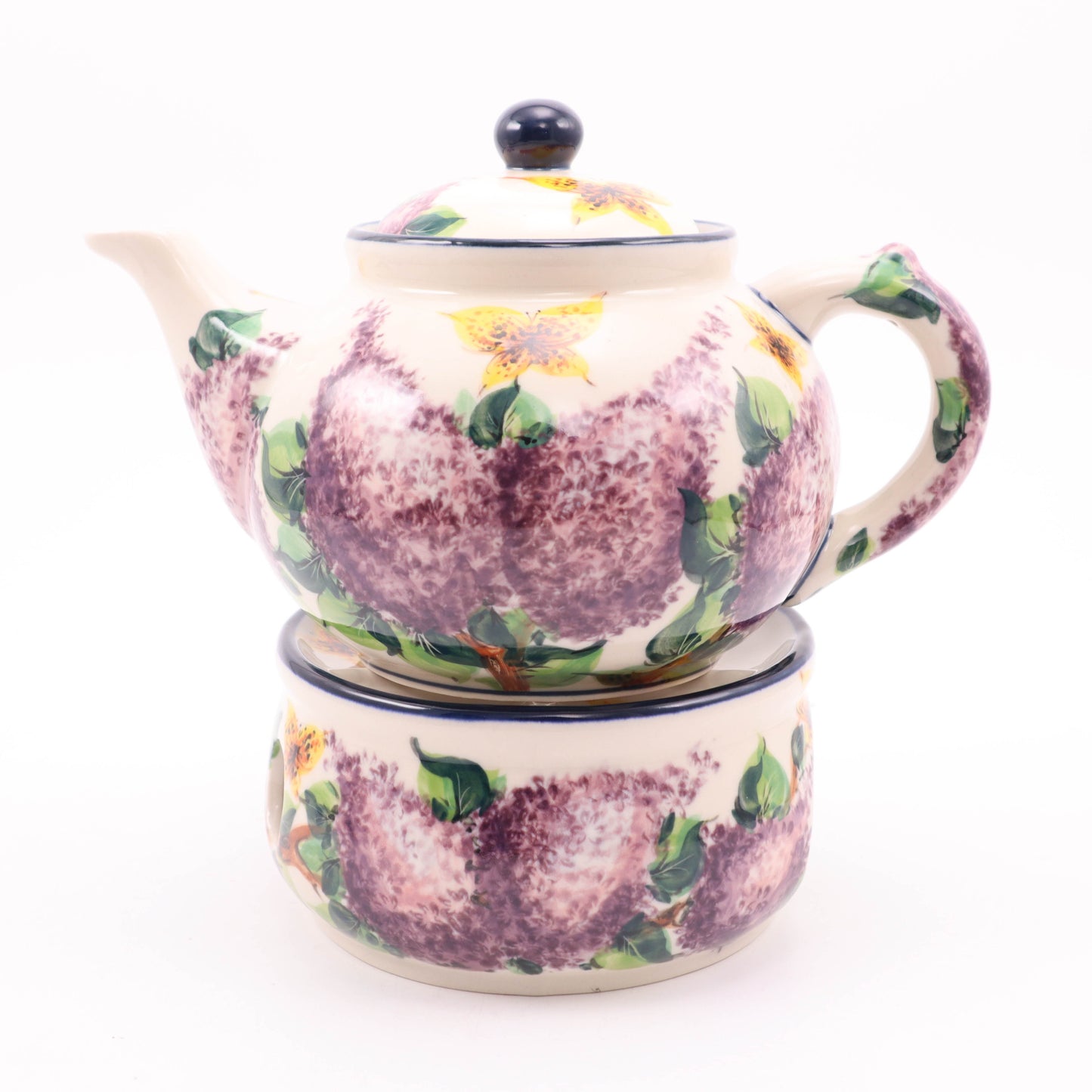 40oz Teapot with Warmer. Pattern: Lovely Lilac