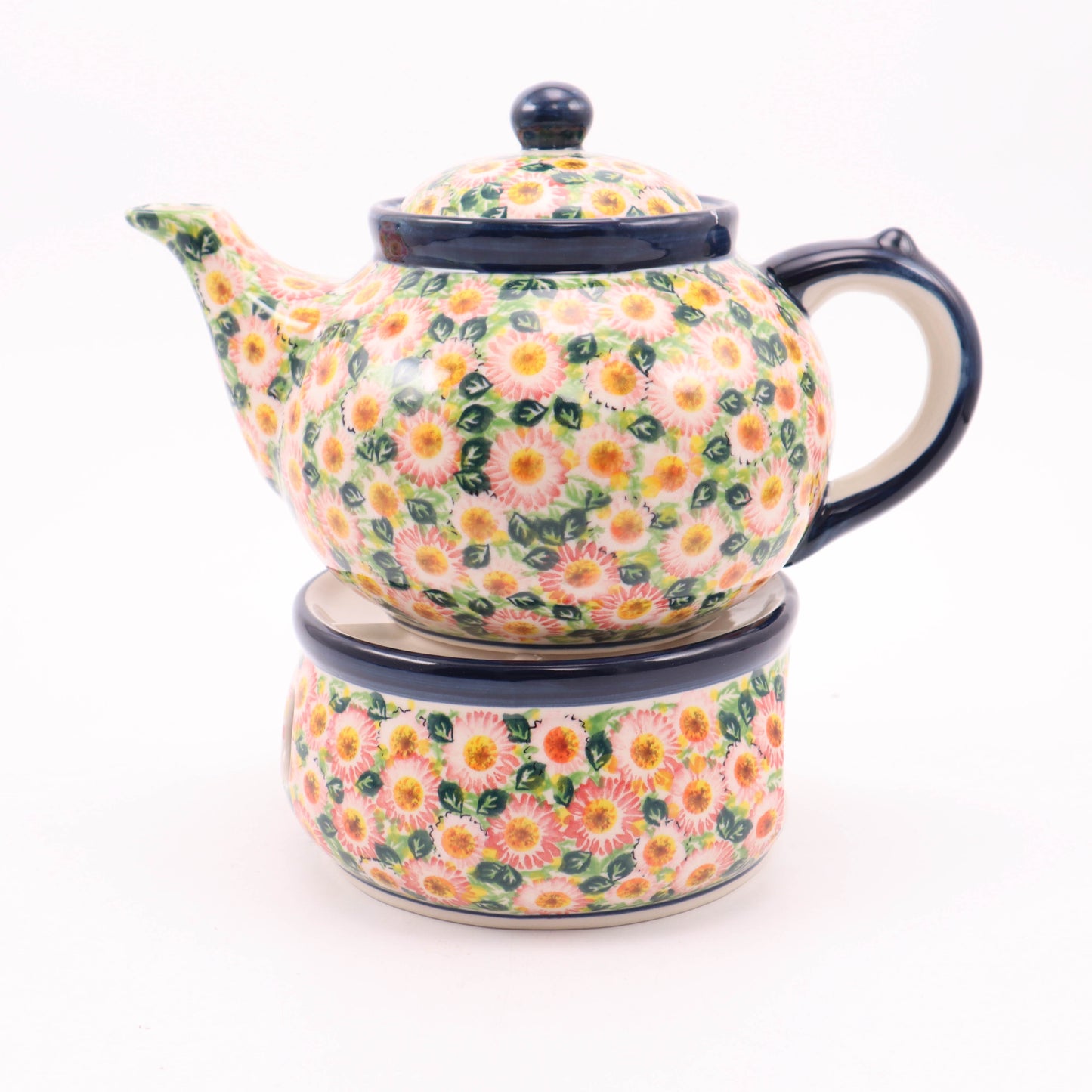 40oz Teapot with Warmer. Pattern: Primrose Lane