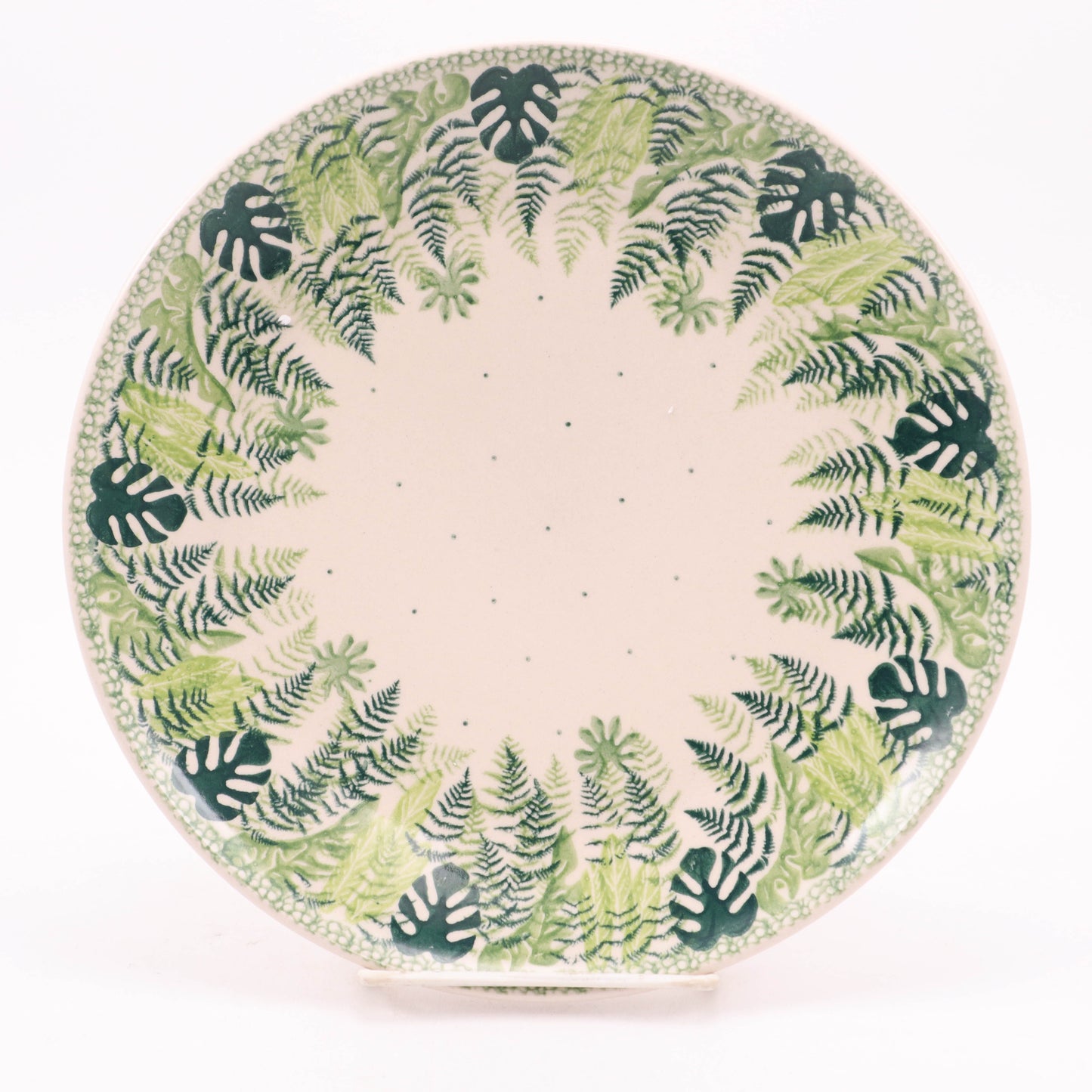 9.5" Dinner Plate. Pattern: Forest Ferns