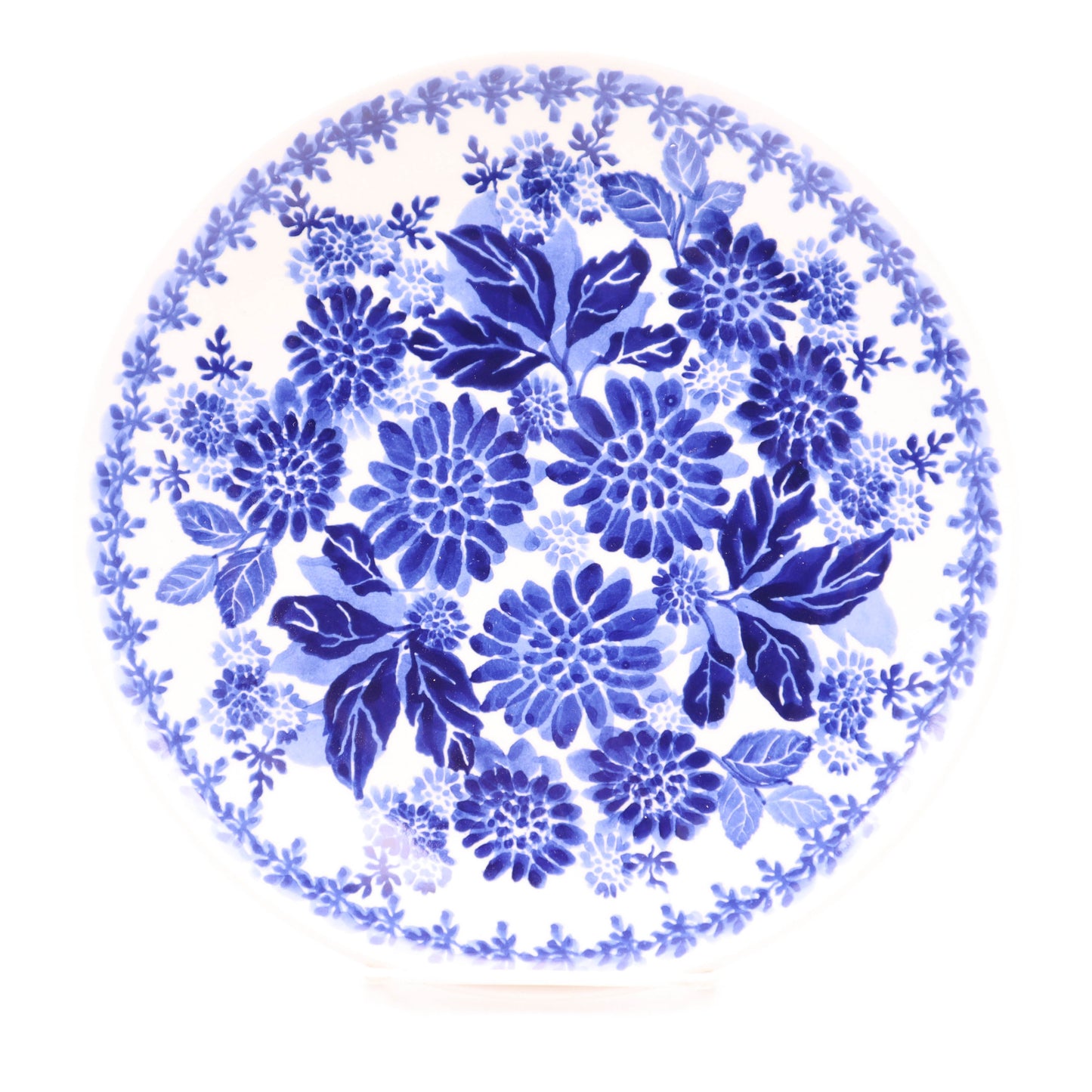 9.5" Dinner Plate. Pattern: The Blue Dahlia