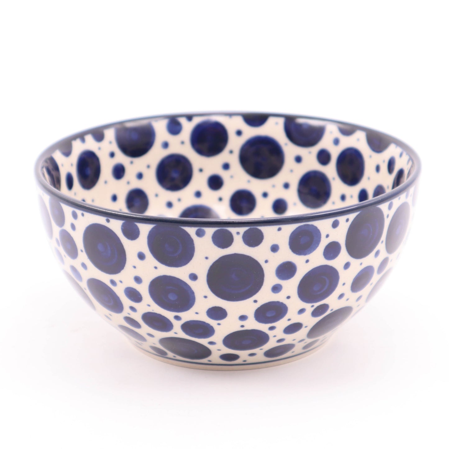 6" Cereal Bowl. Pattern: Cobalt Dalmation