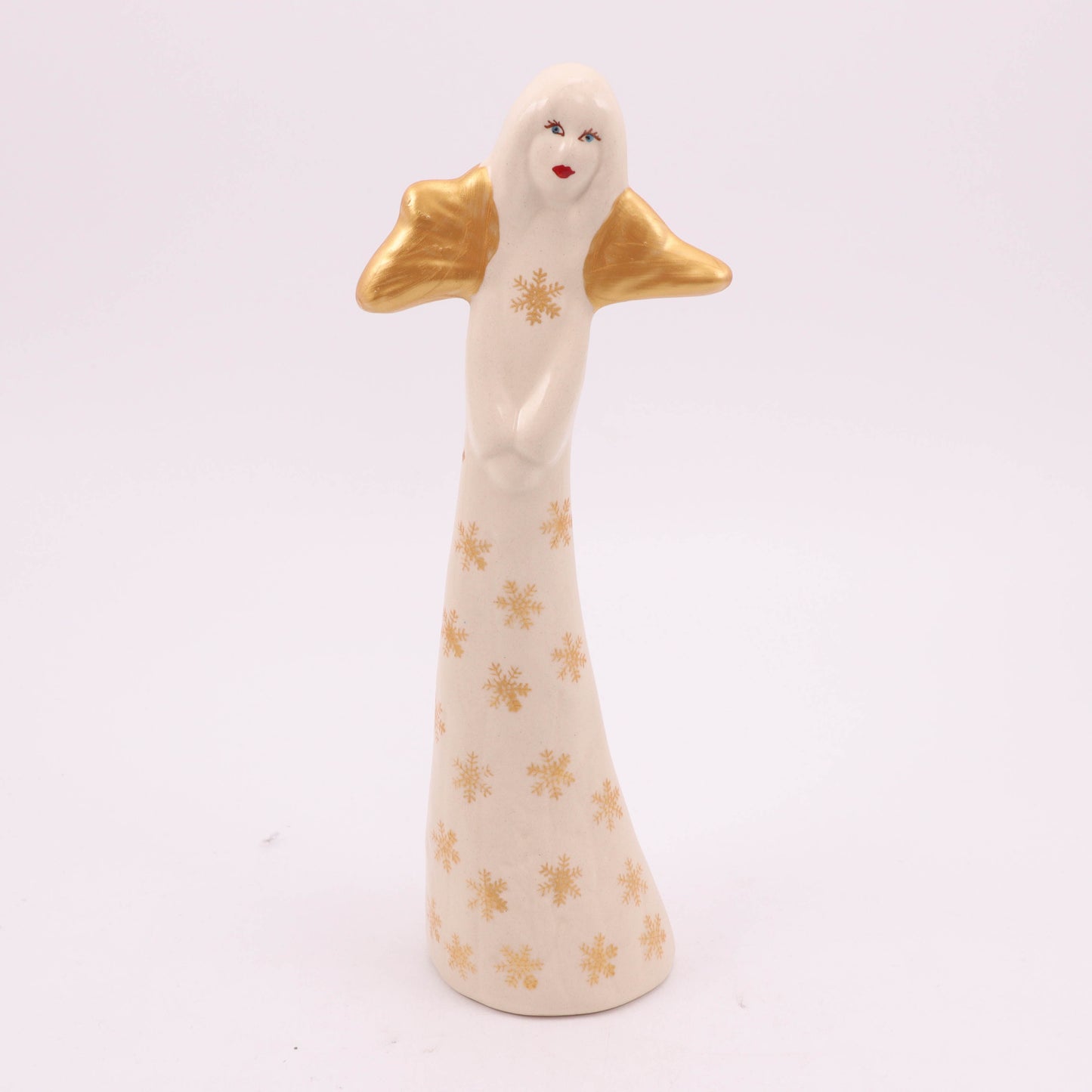 10" Angel Figurine. Pattern: Ecru Gold