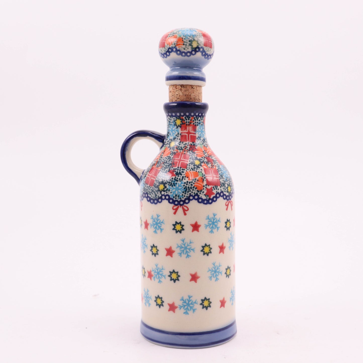 12oz Bottle with Cork. Pattern: Gifts Flakes