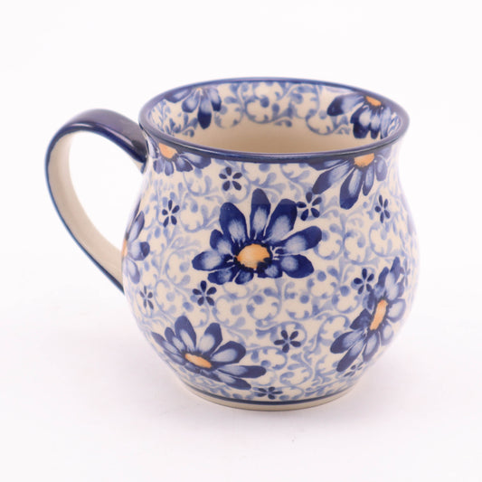 12oz Belly Mug. Pattern: Daisy Serenade