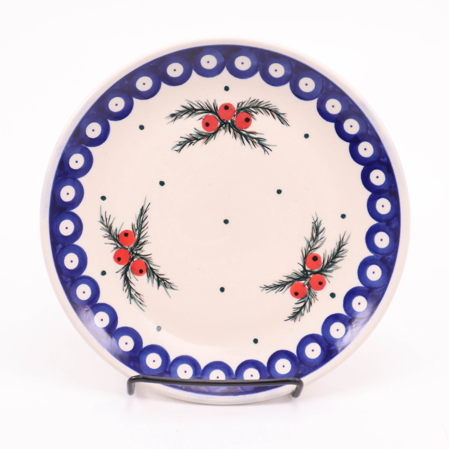 7.5" Desert Plate. Pattern: Mistletoe