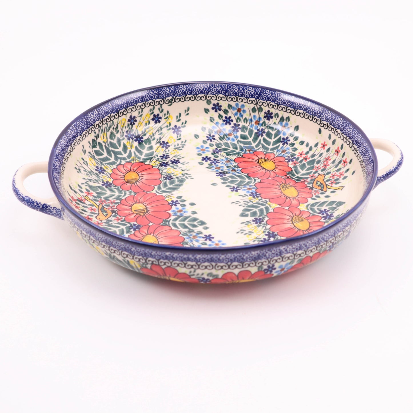 10.5" Round Baker With Handles Pattern: A20