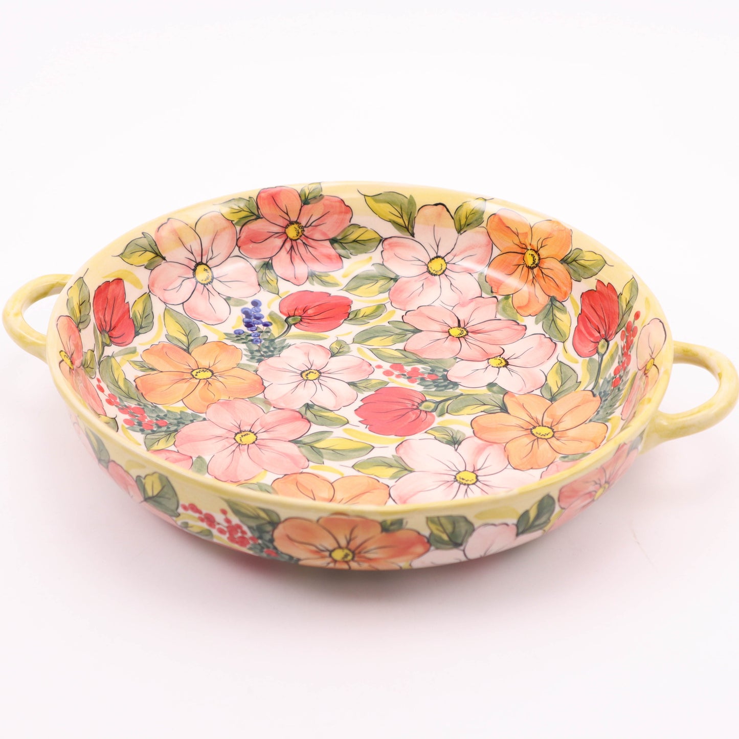 10.5" Round Baker With Handles Pattern: A38