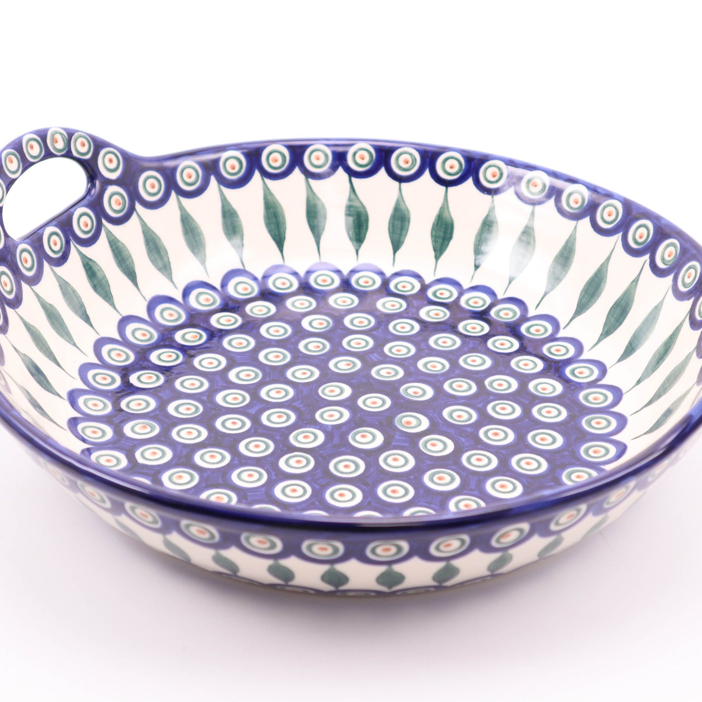 14" Round Bowl with Handles Pattern: 012