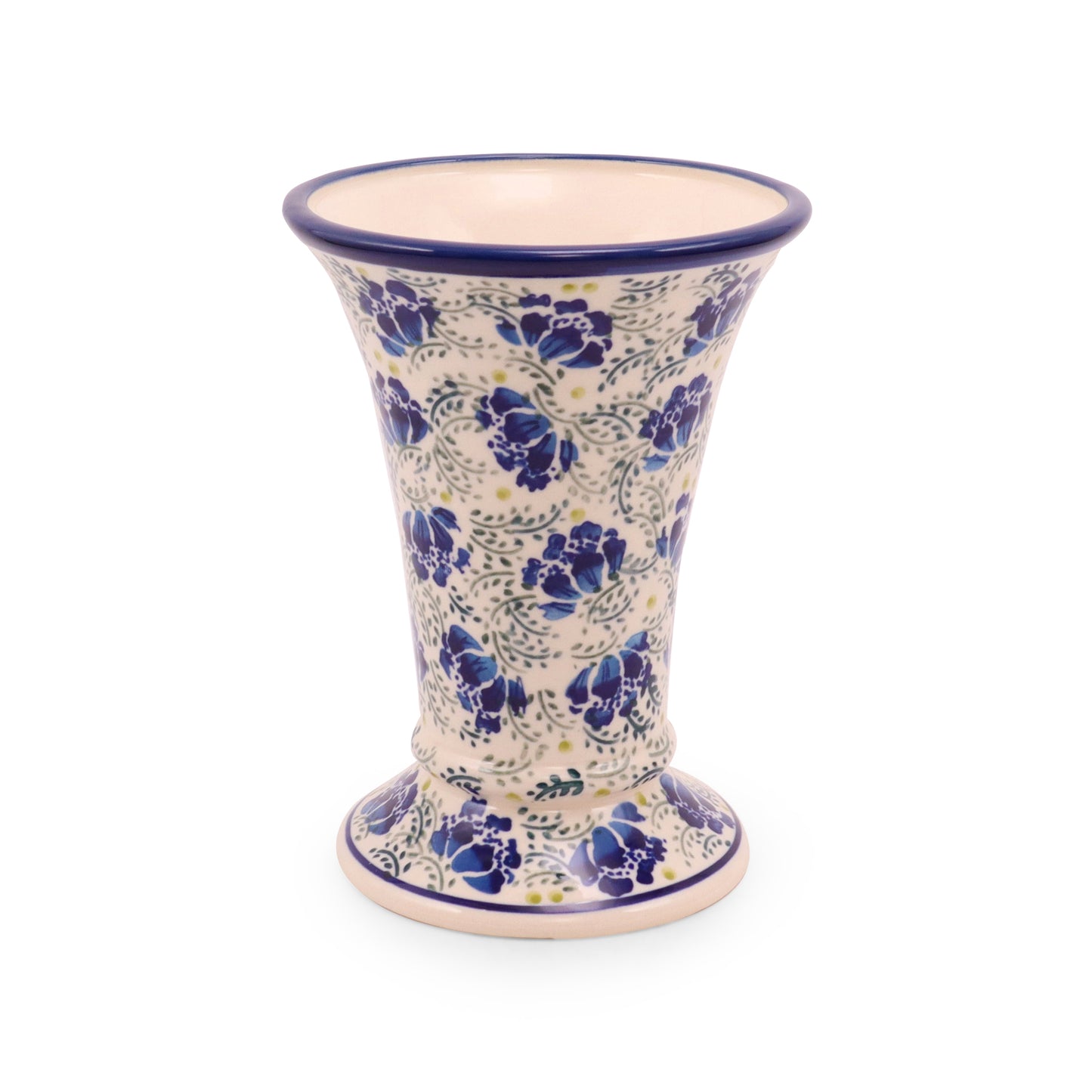 5.5"x7.5" Flared Vase. Pattern: Bristol Blues