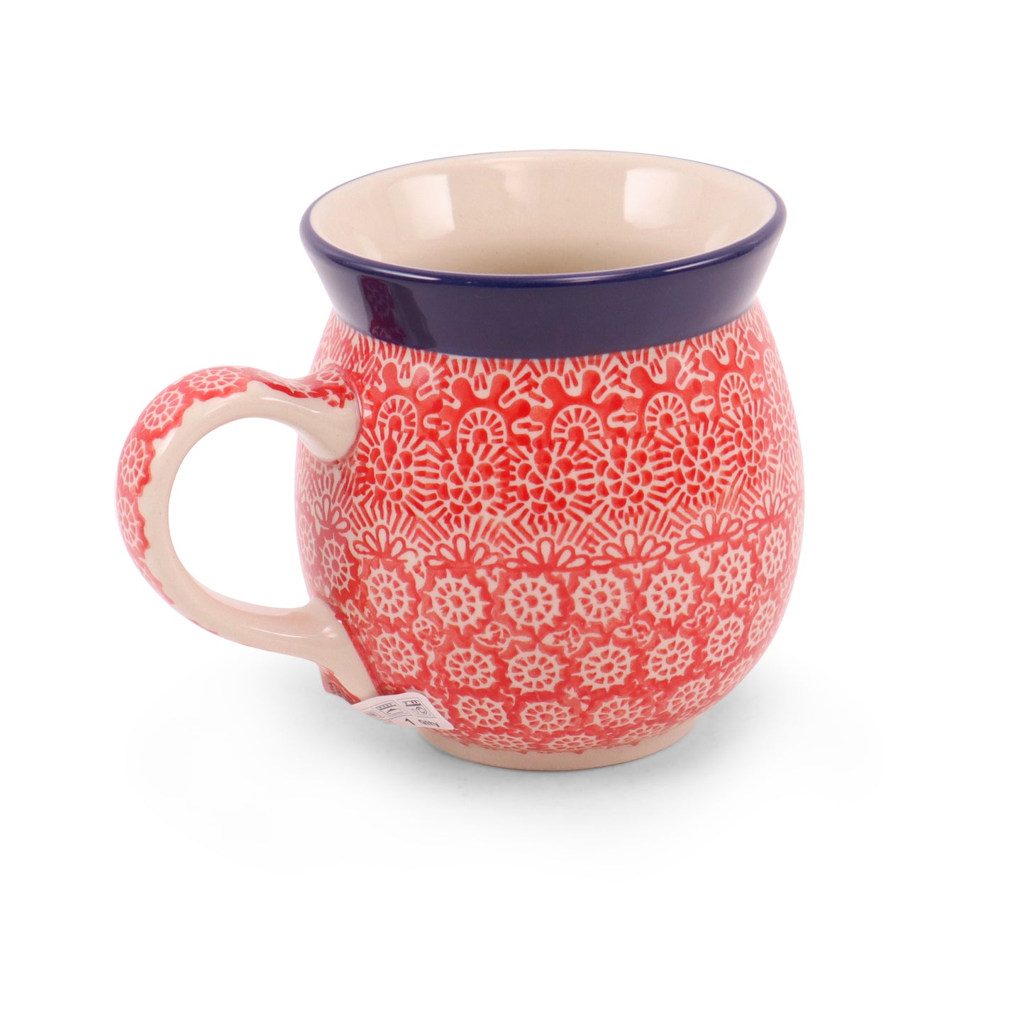 16oz Belly Mug. Pattern: Red Hot