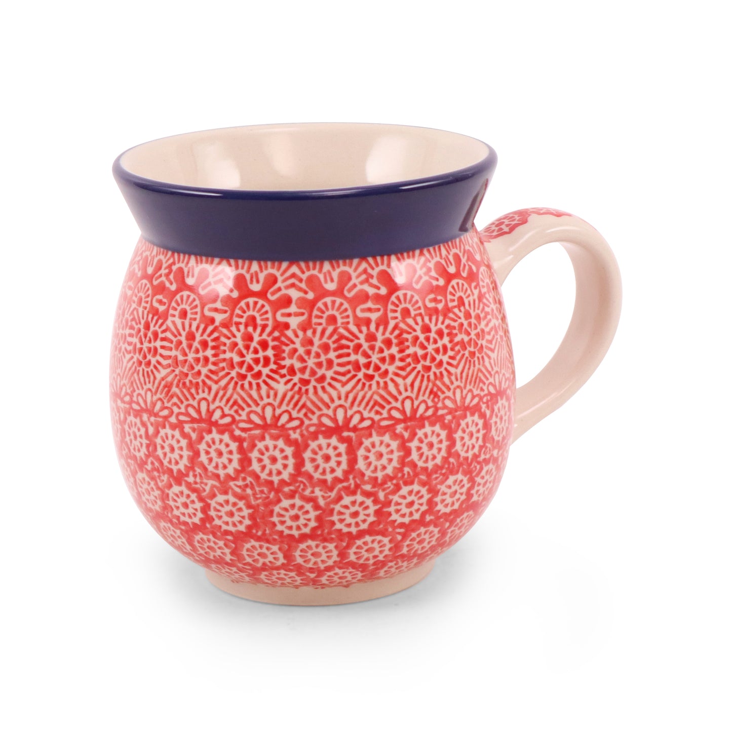 16oz Belly Mug. Pattern: Red Hot